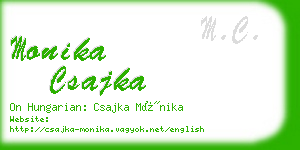 monika csajka business card
